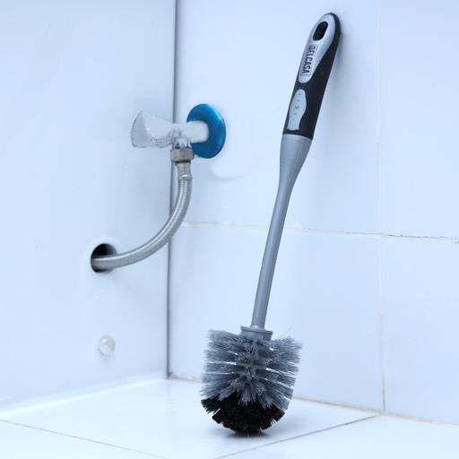 display image 1 for product Toilet Brush, Premium Quality Cleaning Brush, DC2403 | Easy Storage with Comfortable Handle | Compact Round Shape Design Toilet Cleaner