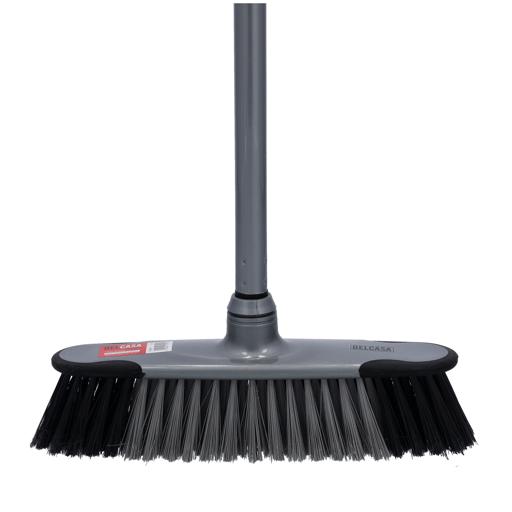 Multifunctional Hard Bristle Floor Brush: Plastic Long Handle