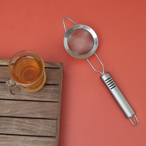 display image 1 for product 7cm Tea Strainer, Stainless Steel with TRP Handle, DC2429 | Tea Strainer with PP Handle | Premium Fine Mesh Sieve Solution | Food Grade Material Tea Strainer