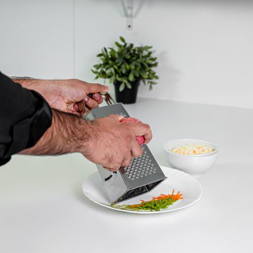 display image 4 for product 4 Side Grater, 9" Stainless Steel Grater, DC2456 | Slicer/ Chopper/ Zester for Vegetables Cheese Chocolate | Kitchen Functions for Coarse, Medium, Micro-Grating/ Zesting/ Slicing