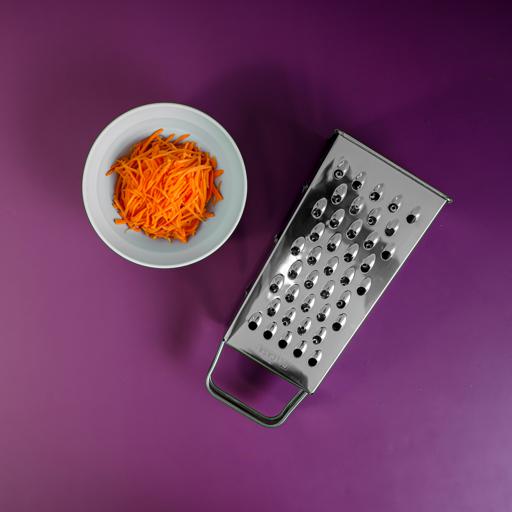 display image 2 for product 4 Side Grater, 9" Stainless Steel Grater, DC2456 | Slicer/ Chopper/ Zester for Vegetables Cheese Chocolate | Kitchen Functions for Coarse, Medium, Micro-Grating/ Zesting/ Slicing