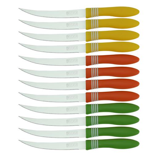 display image 7 for product Fruits Knives, Ultra Sharp Stainless Steel Blades, DC2459 | 12Pcs Knives Set with Polymer Handle | Dishwasher Safe | Kitchen Knife for Cutting Vegetables, Fruits & More