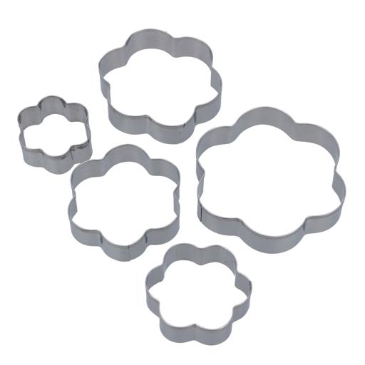 display image 5 for product Cookie Cutter, 5pcs Stainless Steel Flower Shaped, DC2484 | Food Grade Material Flower Shaped Cookie Cutters with Sharp Bottom Edge | Highly Durable & Lightweight