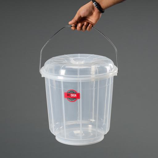 display image 2 for product Delcasa Transparent Bucket with Lid - 16 Liter