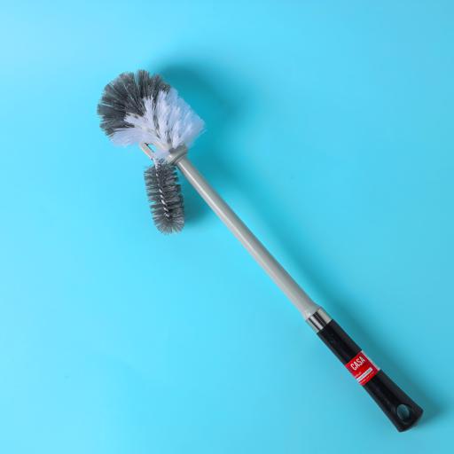 Toilet Brush - Long Handle Double Sided Toilet Cleaning Brush Deep Cleaner  Tool Flexible Bristles Bathroom Clean Easy Organize Accessory