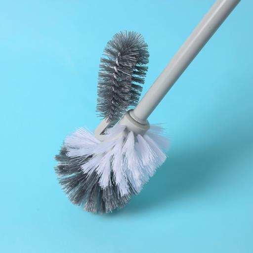 Toilet Brush - Long Handle Double Sided Toilet Cleaning Brush Deep Cleaner  Tool Flexible Bristles Bathroom Clean Easy Organize Accessory