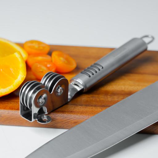 Chef Stainless Steel Knife Sharpener with Steel Pipe Handle - Kitchen  Gadgets