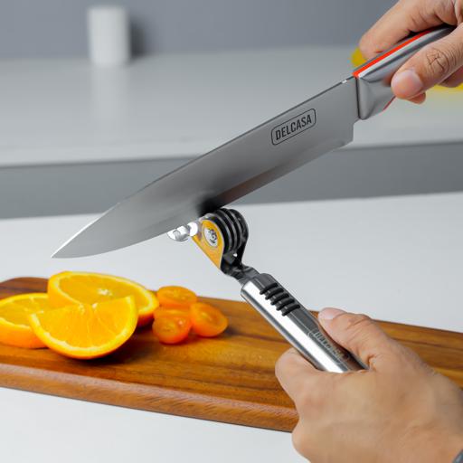 4 in 1 Knife Sharpener Adjustable Kitchen Blade and Scissors Sharpening Tool, Professional Chef's Kitchen Knife Accessories, Manual Handheld Knife