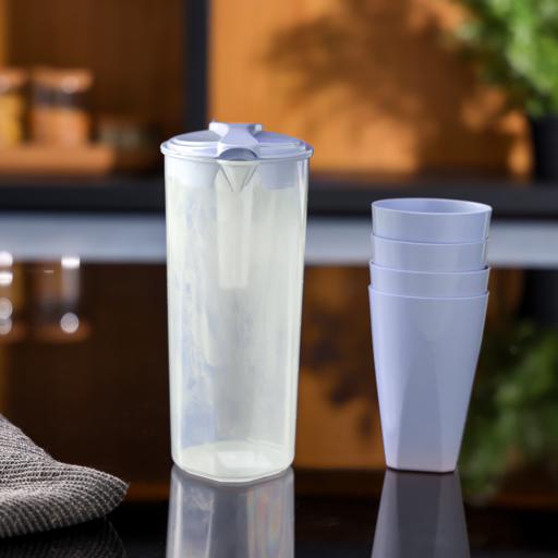 Clear Glass Cup Elegant Wave Shaped Mini Pitcher Glass Jug Easy Pour Spout  for Milk Water Tea Juice