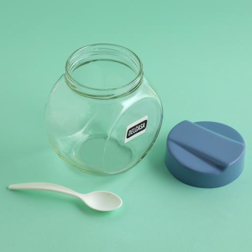 2pcs Glass Storage Food Container with Metal Lids Pantry Organization Glass  Jar