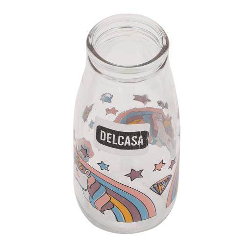 display image 6 for product Aqua Glass Milk Bottle with Straw, 250ml Bottle, DC2599 | Glass Milk Bottle with Lid | Vintage Breakfast Shake Container, Juice Bottles for Party, Reusable Dairy Bottles