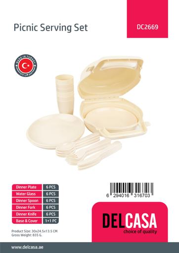 display image 8 for product Delcasa 32Pcs Picnic Dinner Set