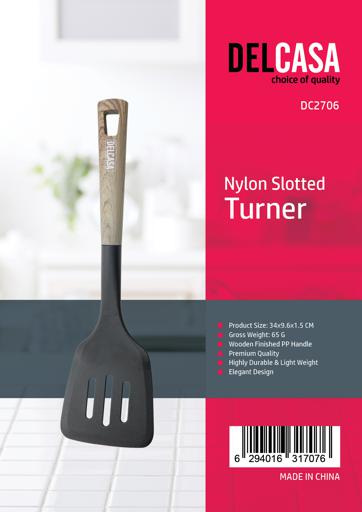 Nylon Slotted Turner with Nonslip Grip - Elements Collection 