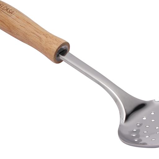 Stainless Ladle without Holes / Wooden Handle