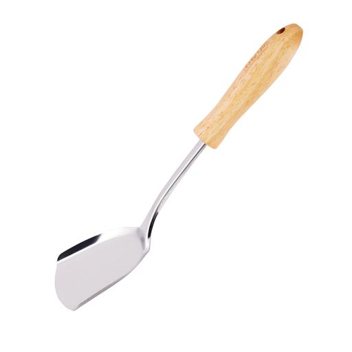 display image 5 for product Delcasa Stainless Steel Solid Turner With Wooden Handle