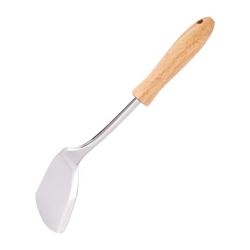 display image 8 for product Delcasa Stainless Steel Solid Turner With Wooden Handle