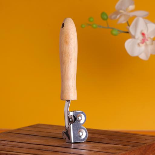 Delcasa Stainless Steel Knife Sharpener With Wooden Handle