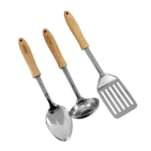 3pcs/set 304 Stainless Steel Kitchen Utensil Set, Including Soup Ladle And  Strainer