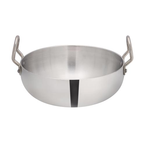 display image 6 for product Kadai with Stainless Steel Handle, Aluminium Wok, DC2793 | Compatible with Hot Plate, Halogen, Ceramic, & Gas | Kadai for Deep-Frying, Steaming, Boiling