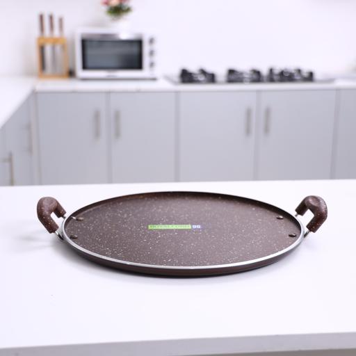 display image 2 for product Royalford Aluminium Round Tawa With Granite Finish 35Cm - Heat Resistant Handle 5 Layer Non-Stick