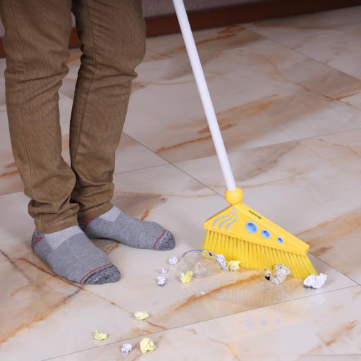 display image 2 for product Royalford Plastic Broom With Dustpan Set - Hand Broom With Durable Bristles - Broom Set