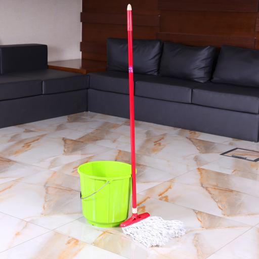 display image 4 for product Royalford Cotton Mop Head With Iron Pole - Long & Durable Handle With Hanging Loop