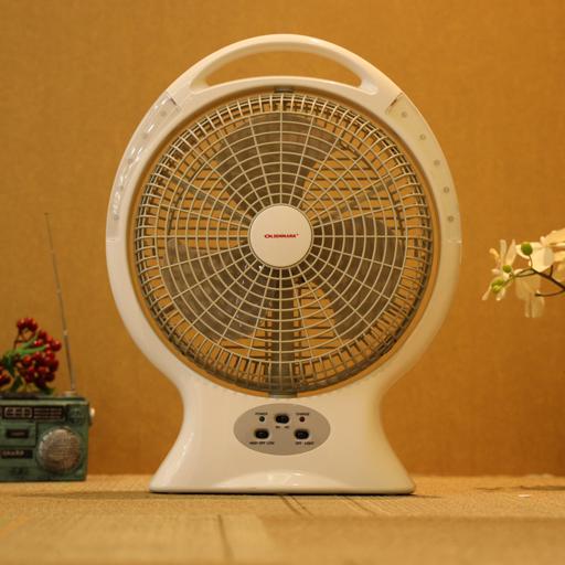 display image 3 for product Olsenmark Desktop Rechargeable Fan With Led, 12 Inch - 2 Speed Setting - Lead-Acid Battery - Usb