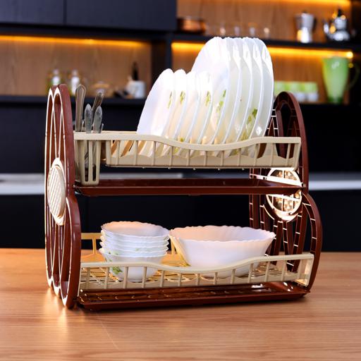 2 Tier Dish Drying Rack Dinnerware Holder Set - Plastic Classic Dish Rack  Kitchen Organization Shelf - China Rack and Dish Rack price