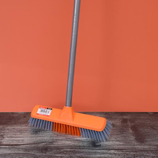 display image 2 for product Delcasa Broom With Pvc Coated Wooden Handle - Indoor Sweeping Broom Brush - The Perfect Indoor