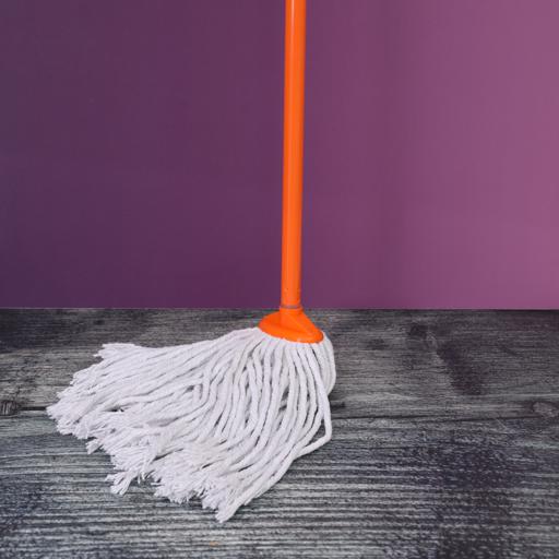 display image 3 for product Delcasa Cotton Mop Head With Iron Pole - Long & Durable Handle With Hanging Loop