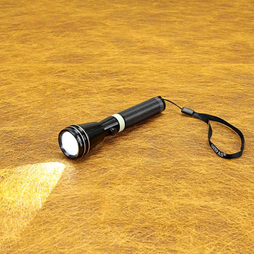 display image 1 for product Geepas GFL4684 Rechargeable LED Flashlight - High Power Flashlight| Built-in 900mAh Battery ,1 Hour Working | Powerful Torch for Camping, Trekking, Outdoor Activities
