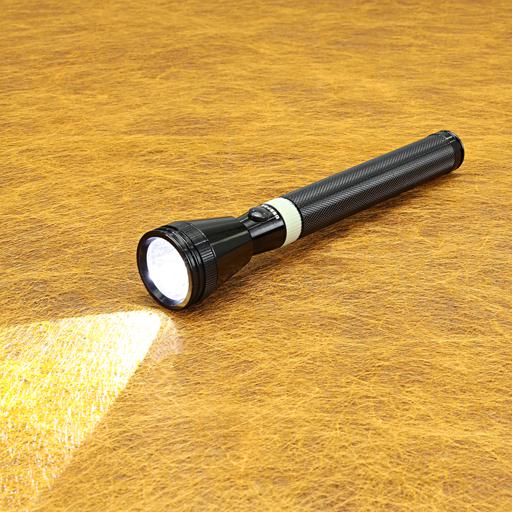 display image 1 for product Geepas Rechargeable Led Flashlight - Hyper Bright White Chip Led Torch 1800 Meters High Range