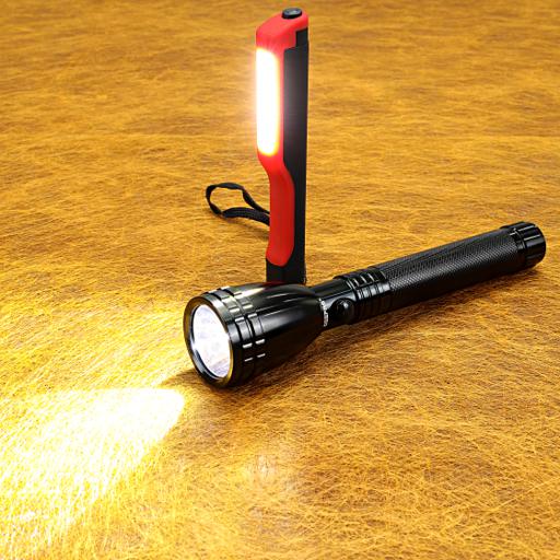 display image 1 for product Geepas 2-in-1 Rechargeable Flashlight 236mm - Rechargeable Battery up to 1500 Times with Waterproof Body | Ideal for Camping, Trekking, Cycling & Night Outings
