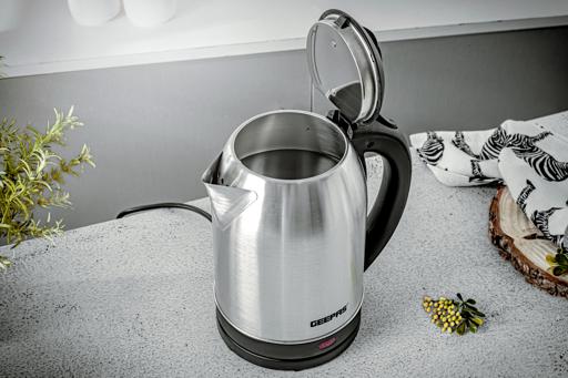 display image 19 for product Geepas 1.8L Electric Kettle - Stainless Steel  Kettle| Auto Shut-Off & Boil-Dry Protection | Heats up Quickly Water, Tea & Coffee Maker - 2 Year Warranty