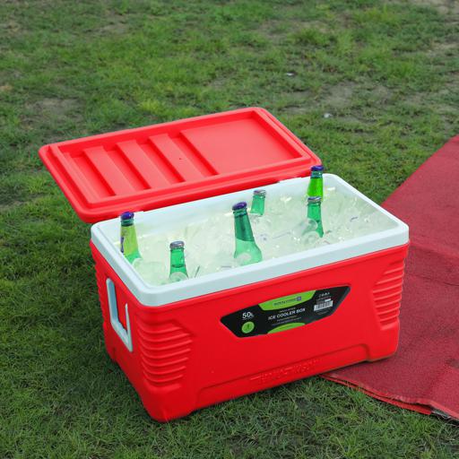 display image 3 for product Insulated Ice Cooler Box, 50L Portable Cooler Box, RF10483 | 3 Layer PP-PU-HDPE | Premium Quality Polymer | Thermal Insulation Cooler Box