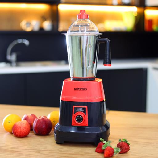 display image 2 for product 3 In 1 Mixer Grinder With Stainless Steel Blades & Unbreakable Lids 3 kg 550 W- Krypton Mixer Grinder Ideal for Shakes, Smoothies & More