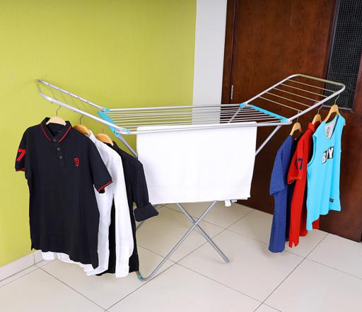 display image 2 for product Royalford Large Folding Clothes Airer - Aluminium Drying Space Laundry Durable Metal Drying Rack