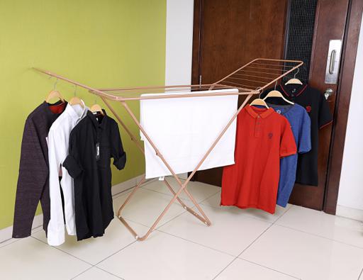 display image 3 for product Royalford Large Folding Clothes Airer - 129 * 54 Cm Drying Space Laundry Durable Metal Drying Rack