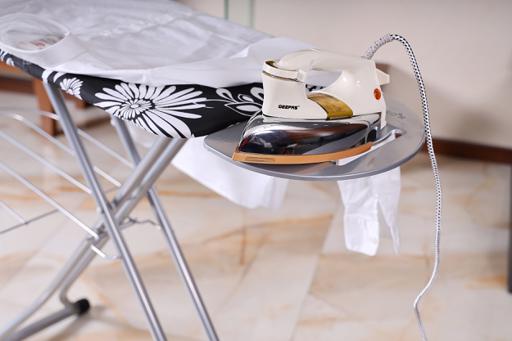 display image 2 for product Ironing Board with Steam Iron Rest, Cotton Pad, RF1511-IB | Heat Resistant Pad | Contemporary Lightweight Iron Board with Adjustable Height and Lock System