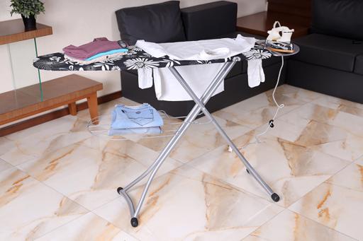 display image 4 for product Ironing Board with Steam Iron Rest, Cotton Pad, RF1511-IB | Heat Resistant Pad | Contemporary Lightweight Iron Board with Adjustable Height and Lock System