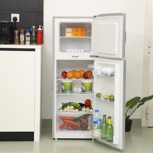 display image 1 for product Geepas 180L Double Door Refrigerator - Durable Double Door Refrigerator, Fast Cooling & Preserves