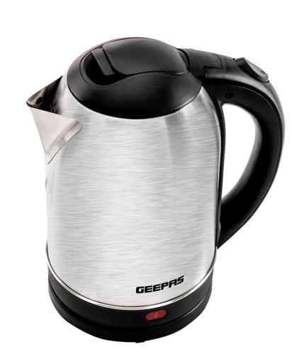 display image 22 for product Geepas 1.8L Electric Kettle - Stainless Steel  Kettle| Auto Shut-Off & Boil-Dry Protection | Heats up Quickly Water, Tea & Coffee Maker - 2 Year Warranty