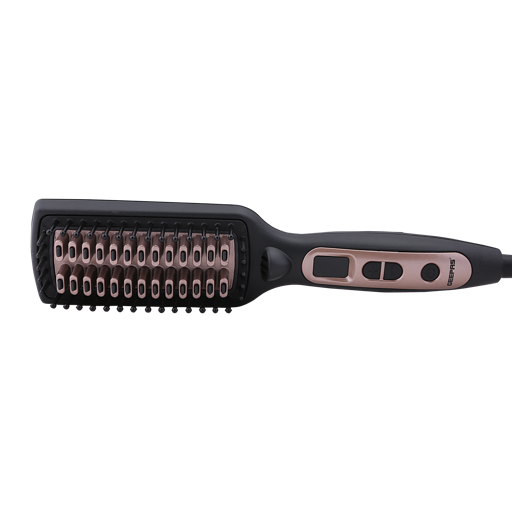 display image 4 for product Geepas GHBS86037 Ceramic  Hair Brush 45W - Temperature Control with Led Display | 60 Minutes Auto Shut-off | Perfect for Smooth Hair Massage & Styling