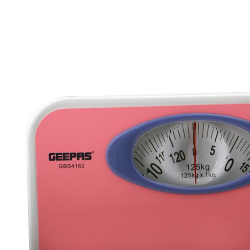 display image 5 for product Mechanical Health Scale, 125Kg Capacity, GBS4162 | Analogue Manual Mechanical Weighting Machine for Body Weight Machine | Bathroom Scale, Large Rotating dial for Accuracy