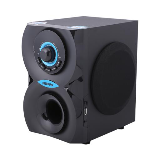 display image 4 for product Geepas GMS8585 2.1 Channel Multimedia System - Portable, 20000W PMPO, Dual Woofer| USB, Bluetooth |Ideal for Pc, Play Station, Tv, Smartphone, Tablet, & More