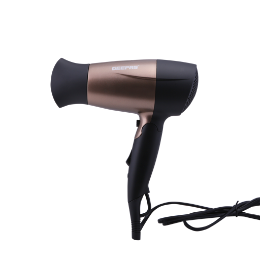 display image 13 for product Geepas GH8642 1600W Mini Hair Dryer with Foldable Handle -  2-Speed & 2 Temperature Settings | Cool Shot Function |Ideal for All Types Of Hairs | 2 Years Warranty