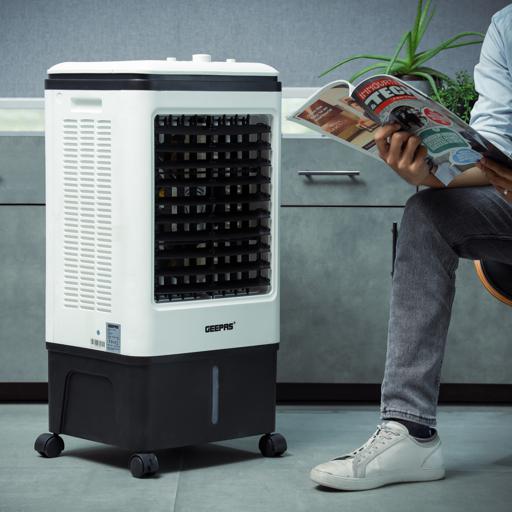 display image 4 for product Air Cooler, Ice Compartment & Remote Control, GAC9576 | Portable Ergonomic Design with 4 Speed | LED Control Panel | Wide Oscillation | Ideal for Home, Office & More