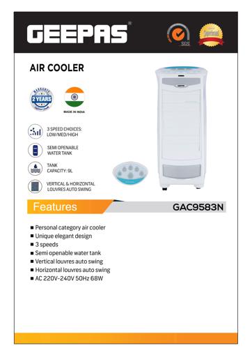 display image 8 for product Geepas Air Cooler, 9L