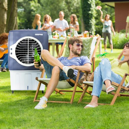 display image 8 for product Geepas 70L Air Cooler - 3Speed, Swing Function, Honey Coomb Cooling Technology with Castor Wheels Easy Mobility |Low Noise| Ideal for Room, Office, shop & More