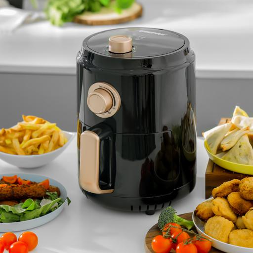 Geepas GAF37516 Air Fryer 1.8L - Cool touch Housing & handle, Overheat  Protection, LED ON-OFF Lights, 30 Minutes Timer, Rapid Air Circulation, Non  Stick Detachable Basket, Temperature & Timer Control